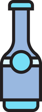İçecek Şişe Simgesi İllüstrasyonu