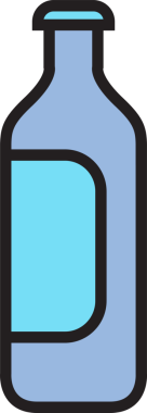 İçecek Şişe Simgesi İllüstrasyonu