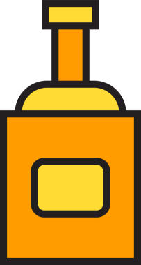 İçecek Şişe Simgesi İllüstrasyonu