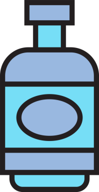 İçecek Şişe Simgesi İllüstrasyonu