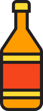 İçecek Şişe Simgesi İllüstrasyonu
