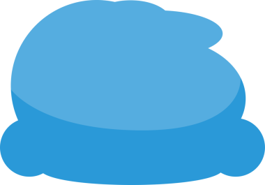 Mavi Bulut Çizimi Clipart