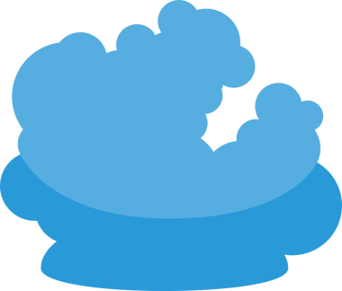 Mavi Bulut Çizimi Clipart