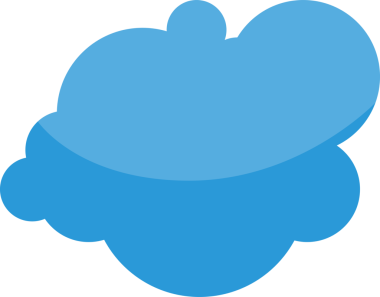 Mavi Bulut Çizimi Clipart