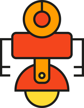 Robot Karakter Simgesi Clipart