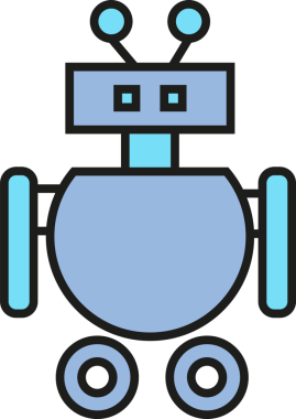 Robot Karakter Simgesi İllüstrasyonu