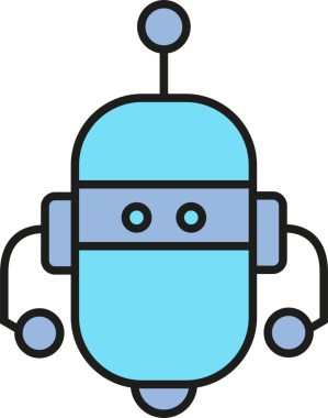 Robot Karakter Simgesi İllüstrasyonu