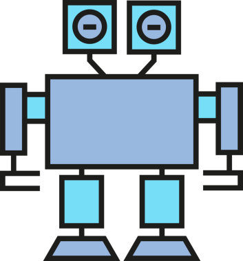 Robot Karakter Simgesi İllüstrasyonu