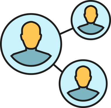 İnsanlar ve Bağlantı Ağı Simgesi