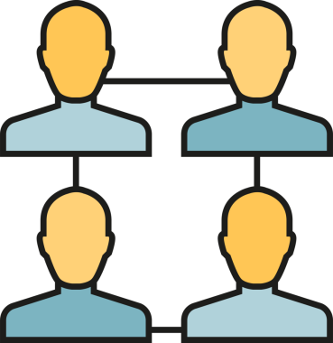 İnsanlar ve Bağlantı Ağı Simgesi