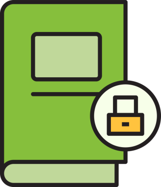 Kitap ve Kilit Simgesi