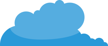 Mavi Bulut Çizimi Clipart