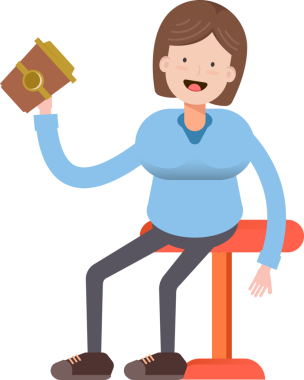 Kadın Karakteri Kahve İçiyor