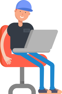 Cap Illustration ile Erkek Karakteri