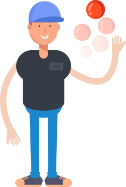 Cap Illustration ile Erkek Karakteri