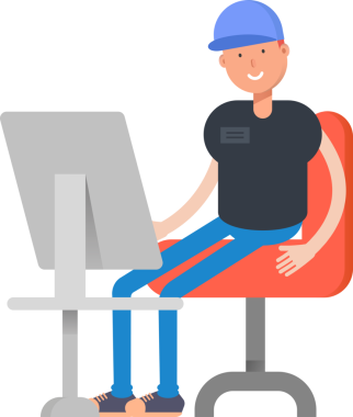 Cap Illustration ile Erkek Karakteri