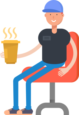 Cap Illustration ile Erkek Karakteri