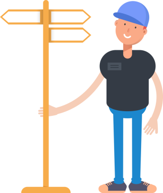 Cap Illustration ile Erkek Karakteri