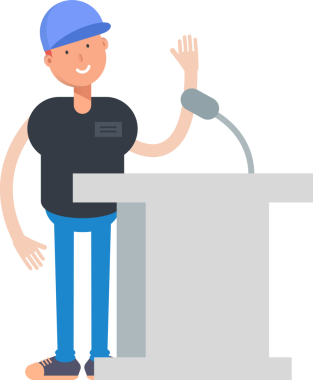 Cap Illustration ile Erkek Karakteri