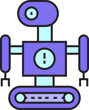 Çizgi Robot Avatar Çizimi