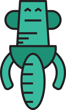 Çizgi Robot Avatar Çizimi