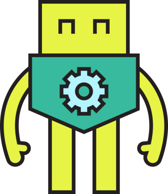 Çizgi Robot Avatar Çizimi