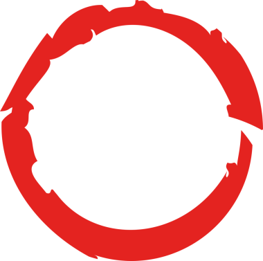 Kızıl Grunge Çember Çizimi