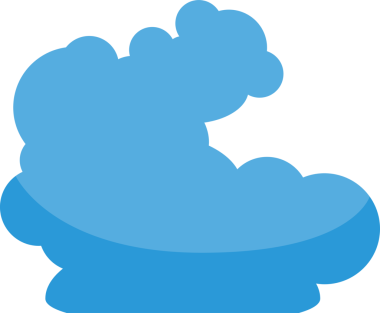 Mavi Bulut Simgesi İllüstrasyonu