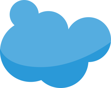 Mavi Bulut Simgesi İllüstrasyonu