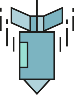 Füze Bombası Simgesi Clipart