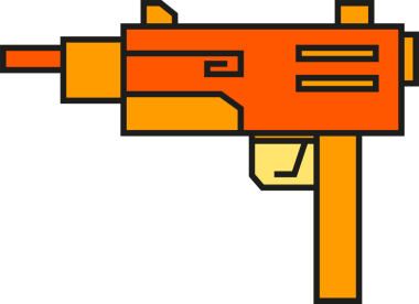 Küçük Makineli Silah Simgesi Clipart