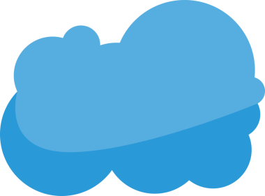 Mavi Bulut Simgesi İllüstrasyonu