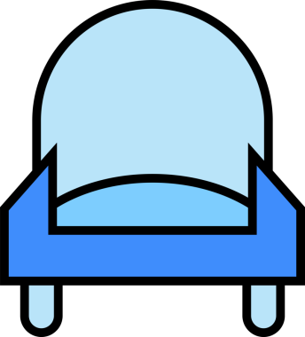 Mavi Kanepe Simgesi İllüstrasyonu