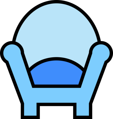 Mavi Kanepe Simgesi İllüstrasyonu