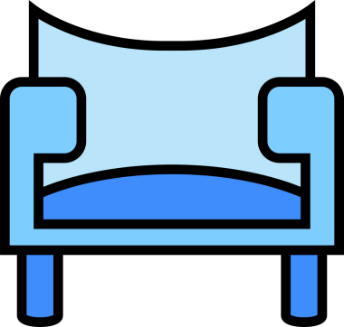 Mavi Kanepe Simgesi İllüstrasyonu