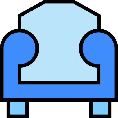 Mavi Kanepe Simgesi İllüstrasyonu