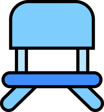 Mavi Kanepe Simgesi İllüstrasyonu