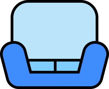 Mavi Kanepe Simgesi İllüstrasyonu