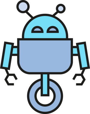 Komik Robot Karakteri Clipart