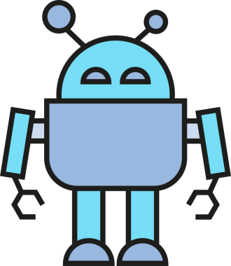 Komik Robot Karakteri Clipart