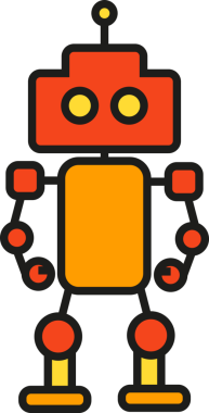 İnsansı Robot Simgesi İllüstrasyonu