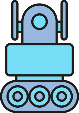İnsansı Robot Simgesi İllüstrasyonu