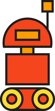 İnsansı Robot Simgesi İllüstrasyonu