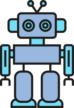 Çizgi Robot Avatar Çizimi