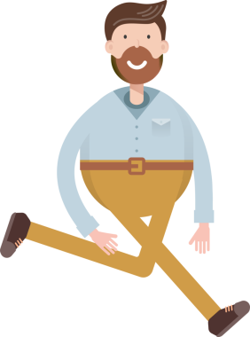 Sakallı Adam Karakteri Çizgi Film Çizimi