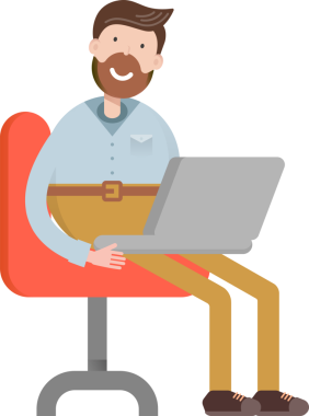 Sakallı Adam Karakteri Çizgi Film Çizimi