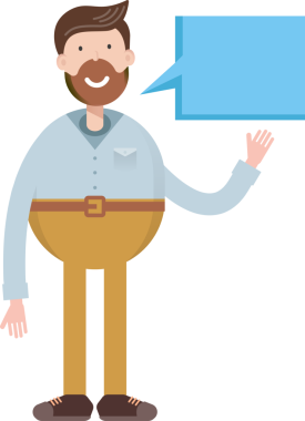 Sakallı Adam Karakteri Çizgi Film Çizimi