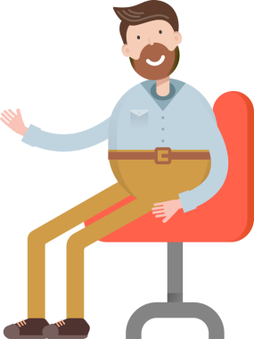 Sakallı Adam Karakteri Çizgi Film Çizimi