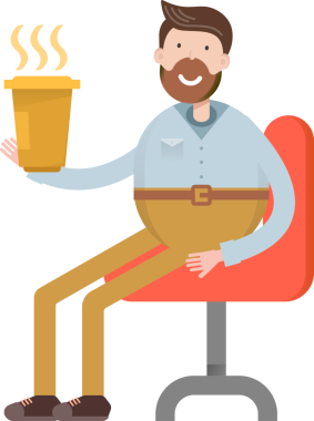 Sakallı Adam Karakteri Çizgi Film Çizimi