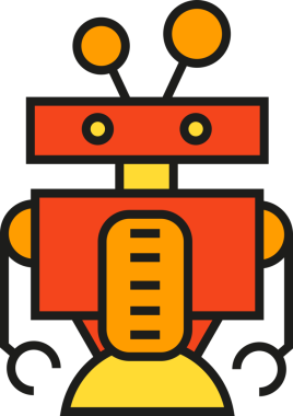 İnsansı Robot Simgesi Clipart